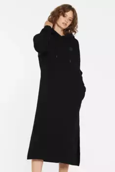 Платье-свитшот Harlem Soul из хлопка, черный