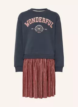 Платье-Свитшот из смеси материалов с блестящей пряжей Garcia, коричневый