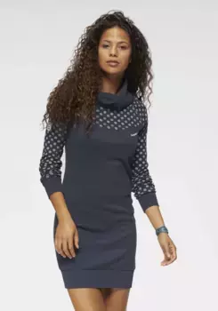 Платье-свитшот KangaROOS с принтом на плечах и рукавах, белый