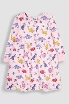 Платье свитшот на пуговицах Jojo Maman Bb, розовый