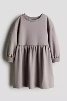 Платье свитшот оверсайз H&M, коричневый