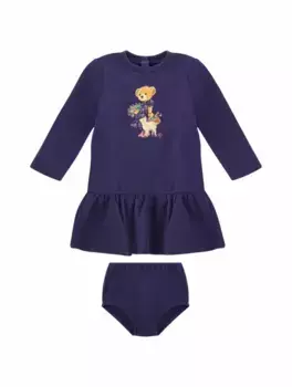 Платье-свитшот Polo Bear Ralph Lauren, фиолетовый