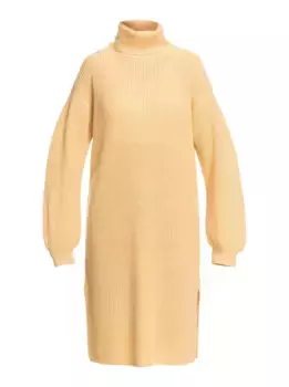 Платье-свитшот Roxy "Серебристые тона", бежевый