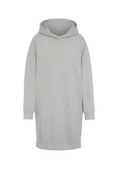 Платье-свитшот с капюшоном и надписью на этикетке POLO SYLT, цвет Neutral Gray Melange