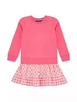 Платье-свитшот с логотипом Ralph Lauren, розовый