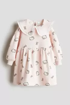 Платье свитшот с принтом H&M, розовый