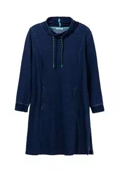 Платье-свитшот в джинсовом стиле sheego, цвет Dark Blue Denim