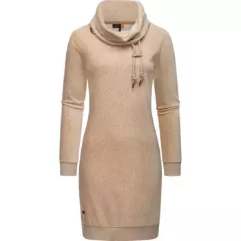 Платье-свитшот в стиле Ragwear "Chloe Velvet", стильное бархатное платье с длинными рукавами, цвет Sand
