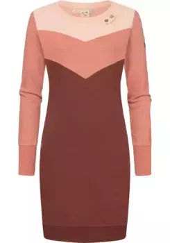 Платье-свитшот в стиле Ragwear "Trega Dress Organic", стильное платье с длинными рукавами на зиму, цвет Lachs