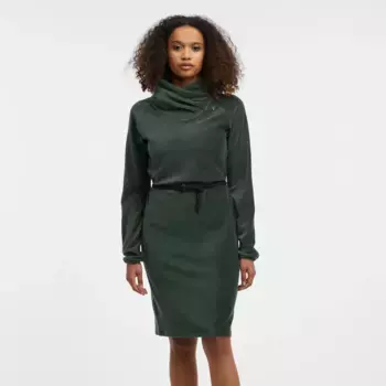 Платье-свитшот в стиле рэгвир "BELITA", вельвет в рубчик Ragwear, зеленый