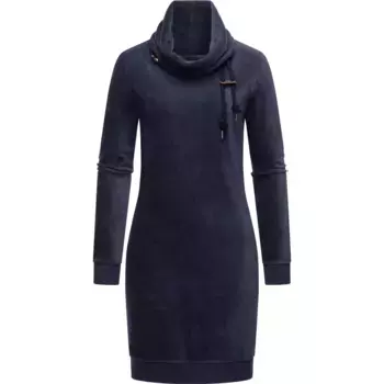 Платье-свитшот в стиле рэгвир "Chloe Velvet", стильное бархатное платье с длинными рукавами Ragwear, цвет морской волны