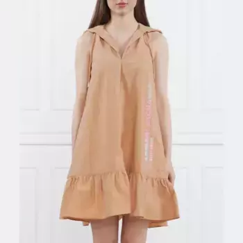 Платье свободного кроя Armani Exchange, бежевый