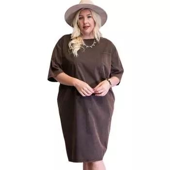 Платье свободного кроя из минеральной стирки FASHNZFAB, цвет ash