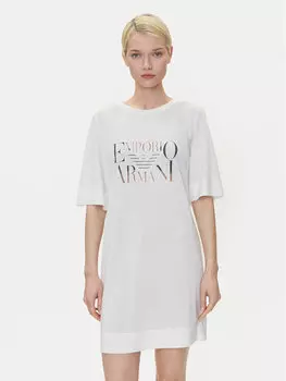 Платье свободного кроя на каждый день EW000618 AF12187 U1131 Emporio Armani, белый