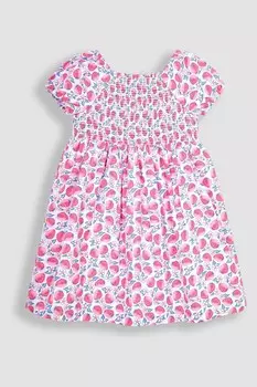 Платье свободного кроя с пышными рукавами Jojo Maman Bb, розовый