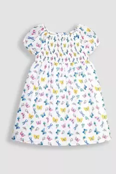 Платье свободного кроя с пышными рукавами Jojo Maman Bb, мультиколор