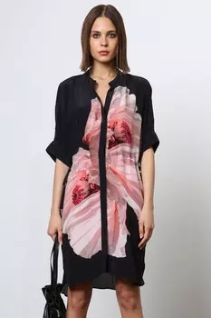 Платье свободного кроя с туникой Religion, розовый