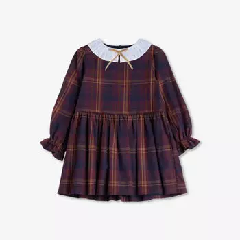 Платье Tabitha из хлопка в клетку 2-11 лет Trotters, бордовый
