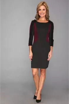 Платье Tahari by ASL Petite Ivy Dress, цвет Charcoal/Black/Berry