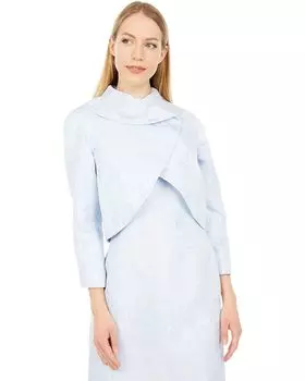 Платье Tahari by ASL Wrap Jacket and Dress Set, цвет Blue Multi Floral