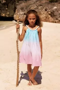 Платье тай-дай с бисером Sunuva, розовый