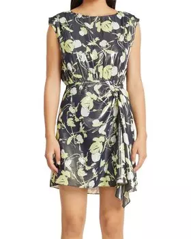 Платье Tanya Taylor Raisa из смесового шелка, синий