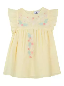 Платье Tartine Et Chocolat с цветочной вышивкой, желтый