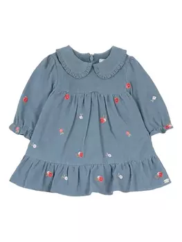 Платье Tartine Et Chocolat с цветочной вышивкой, синий