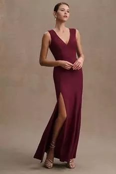 Платье TDress The Population Sandra с V-образным вырезом, красный