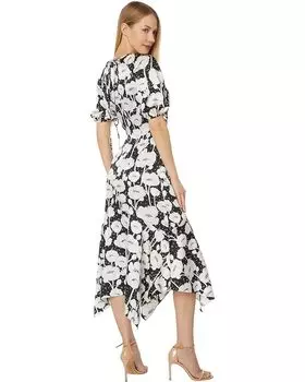 Платье Ted Baker Abriee Puff Sleeve Midi Dress, черный
