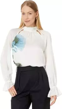 Платье Ted Baker Avaly Long Sleeved Cut Out Blouse, белый