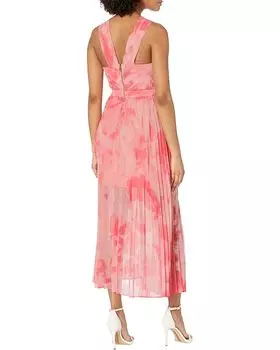 Платье Ted Baker Cross Front Pleated Midi Dress, коралловый