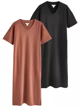 Платье The Set, цвет Brown/Black