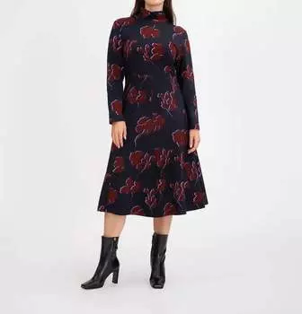 Платье Thea в темно-синем цвете / Mulberry Multi Tanya Taylor