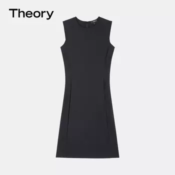 Платье Theory с круглым вырезом, черный