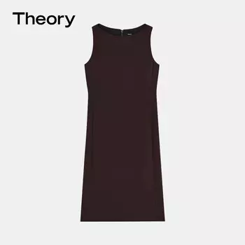Платье Theory с вырезом лодочкой, ореховый