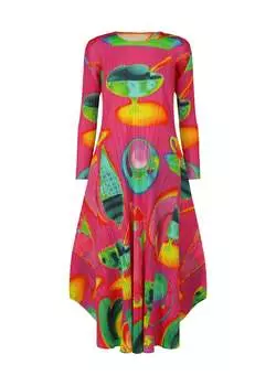 Платье thermal foods Pleats Please Issey Miyake, розовый