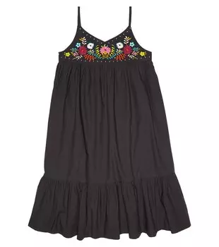 Платье Thunder Anya из хлопкового поплина Bonpoint, серый