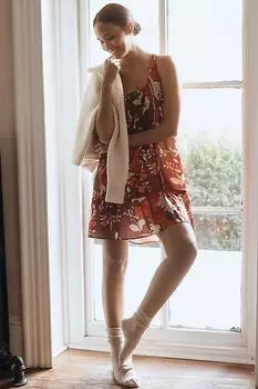 Платье Tiny Moonrise с рюшами, красный