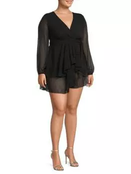 Платье To My Lovers плюс многоярусное, черный