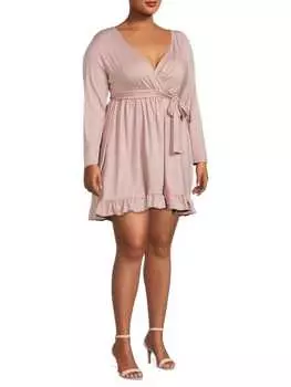 Платье To My Lovers плюс с запахом, розовый