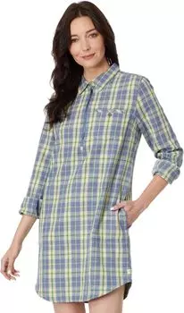 Платье Toad&Co Bodie 1/4 Zip Long Sleeve Dress, цвет Cornflower