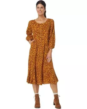 Платье Toad&Co Manzana Paneled Midi Long Sleeve Dress, цвет Pollen Ditsy Print