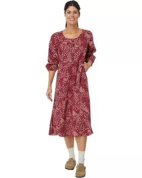 Платье Toad&Co Manzana Paneled Midi Long Sleeve Dress, цвет Berry Floral Print