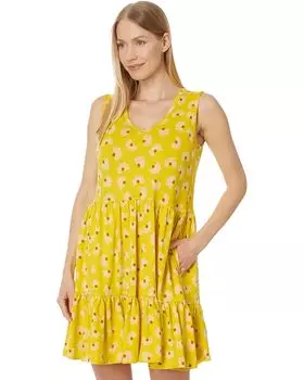 Платье Toad&Co Marley Tiered Sleeveless, цвет Sulphur 1/2 Daisy Print