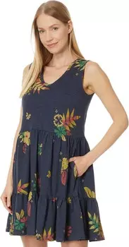 Платье Toad&Co Marley Tiered Sleeveless Dress, цвет True Navy LG Floral Print