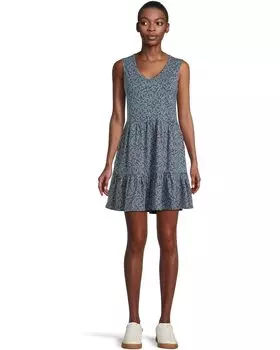 Платье Toad&Co Marley Tiered Sleeveless Dress, цвет True Navy Tonal Print