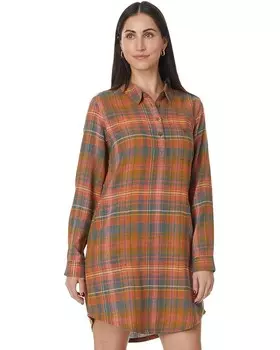 Платье Toad&Co Re-Form Popover Long Sleeve Dress, цвет Umber Madras