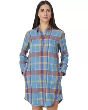 Платье Toad&Co Re-Form Popover Long Sleeve Dress, цвет Wild Ginger Lg Plaid
