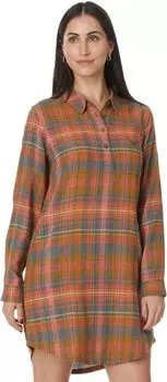 Платье Toad&Co Re-Form Popover Long Sleeve Dress, цвет Umber Madras